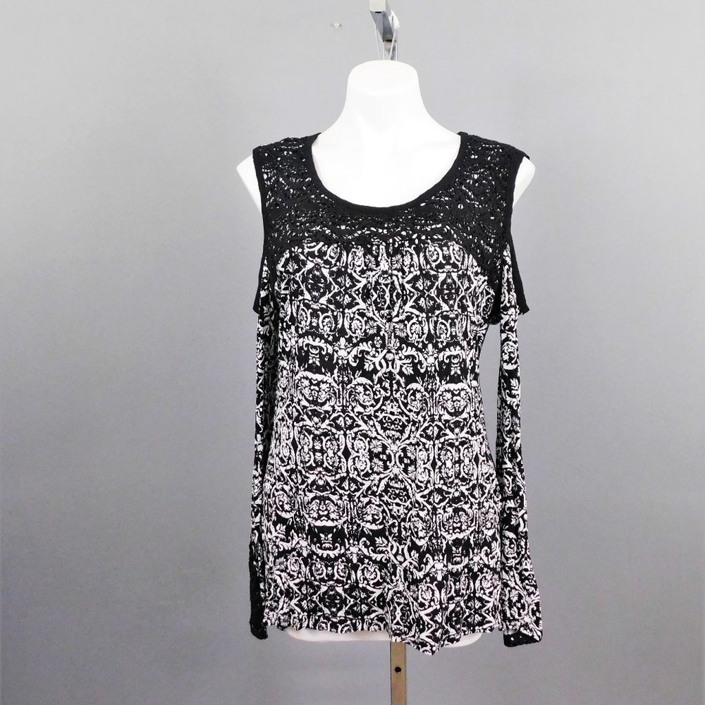 RXB Women Black White Shirt New‎ M